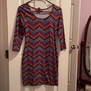 Body on multi color dress